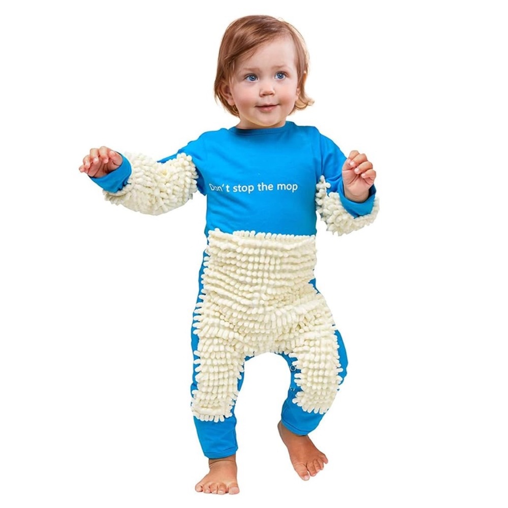 Share Baby Mop One Piece Onepiece Size 12-18 mos Novelty Blue/White Halloween